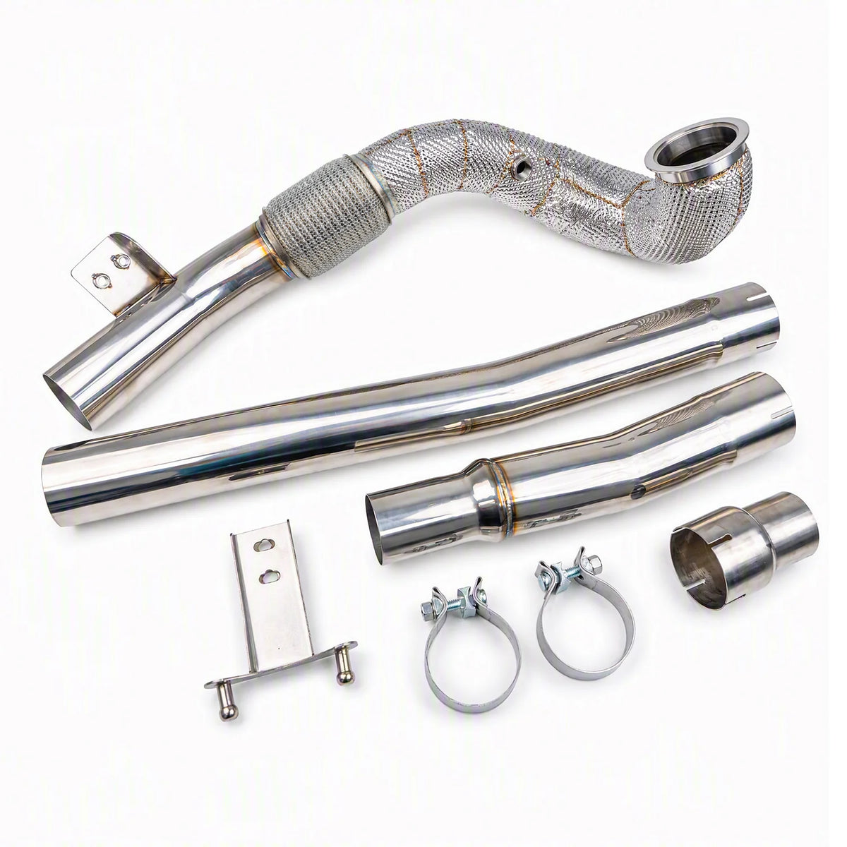 EM 3.5” AWD CATLESS Exhaust Downpipe for 1.8/2.0T MQB vehicles