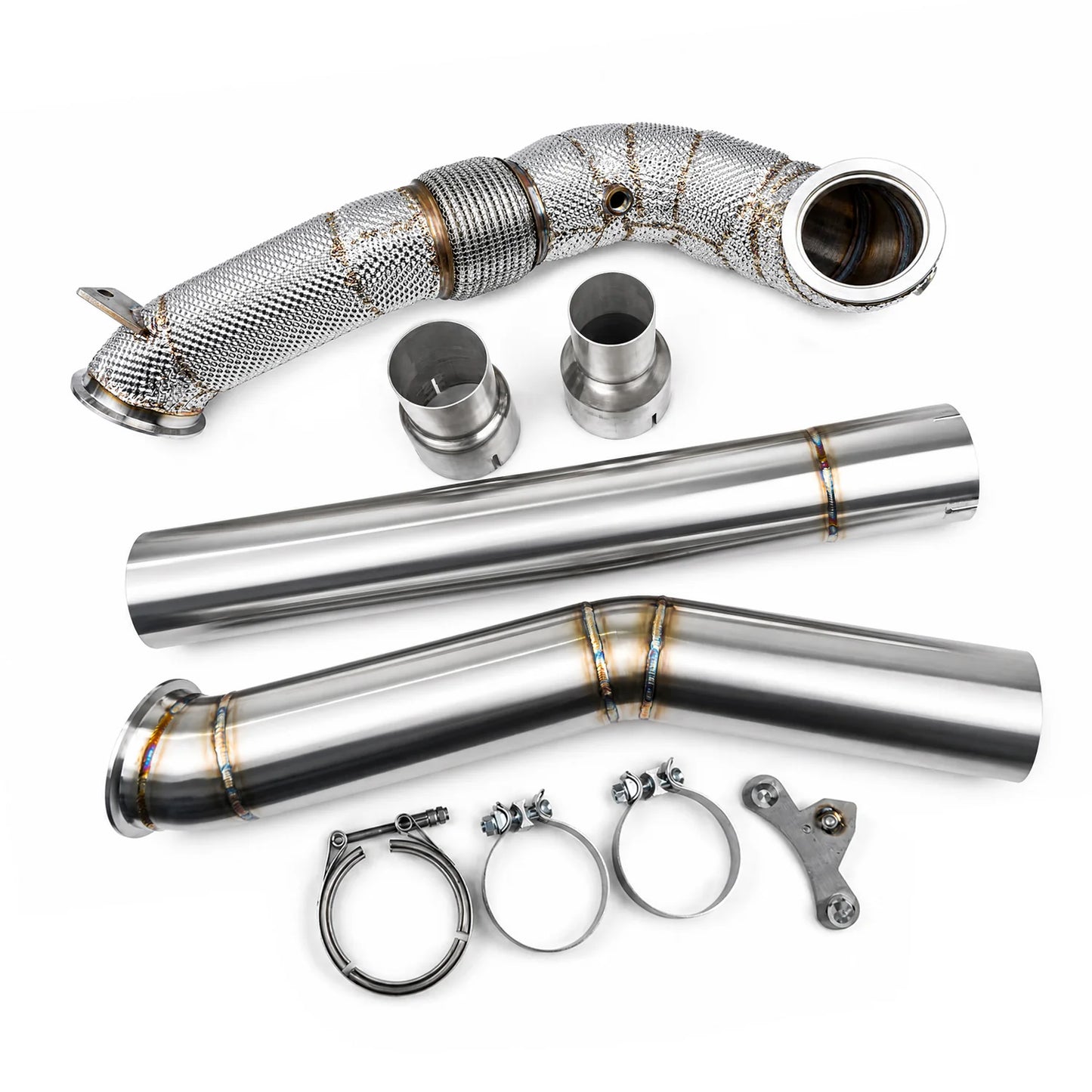 EM 4” AWD Exhaust High Flow Catless Downpipe for 2.0T MQB Platform
