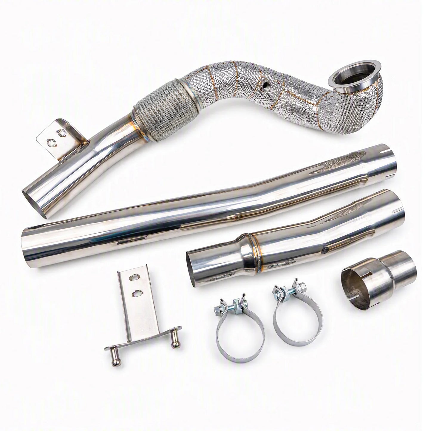 EM 3.5” Catless Exhaust Downpipe for FWD MQB vehicles