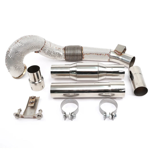 EM 3.5” AWD CATLESS Exhaust Downpipe for 1.8/2.0T MQB vehicles