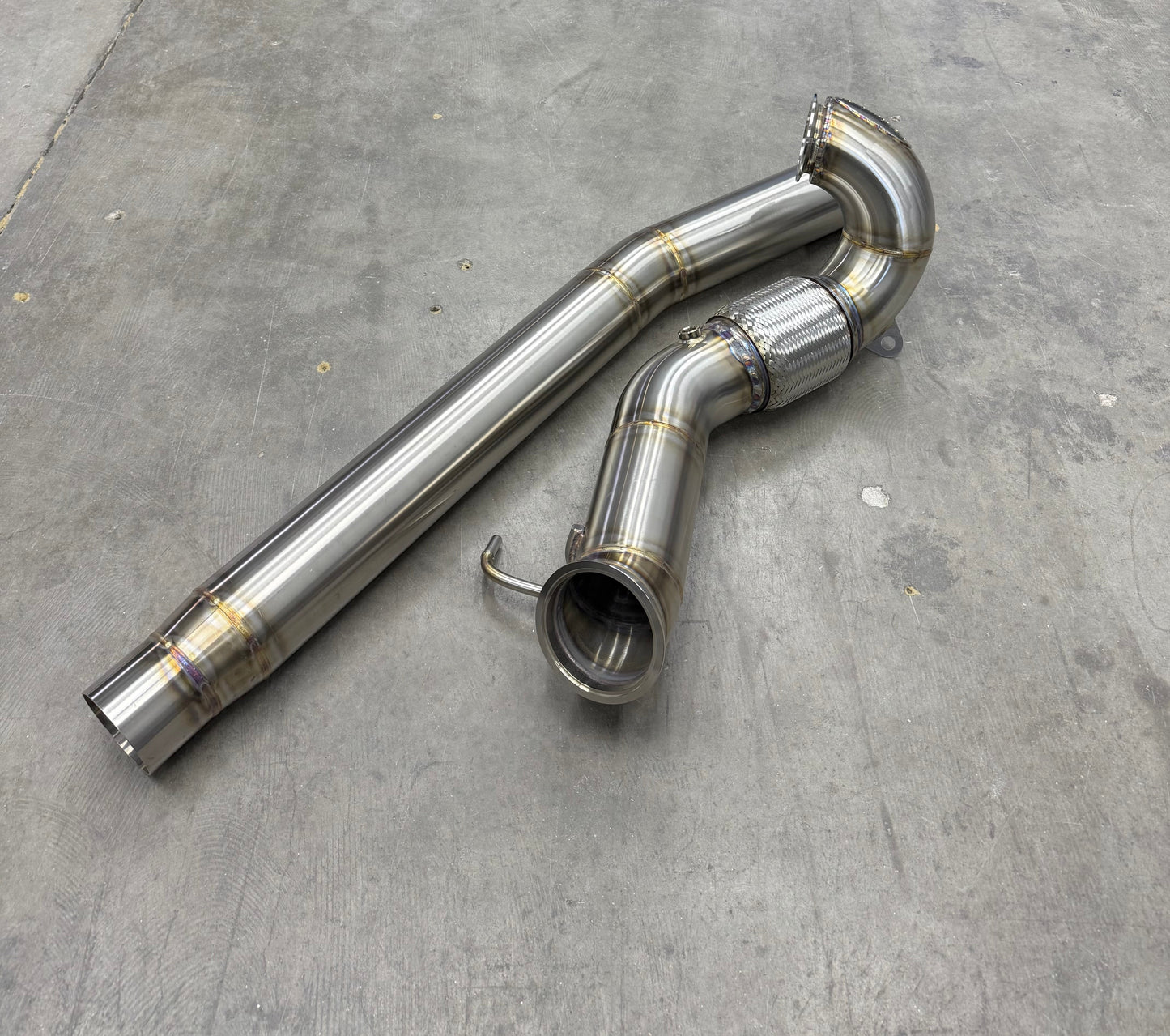CCdesign Full 4" Downpipe MK7/7.5 VW Golf R & 8V/8S Audi A3/S3 AWD