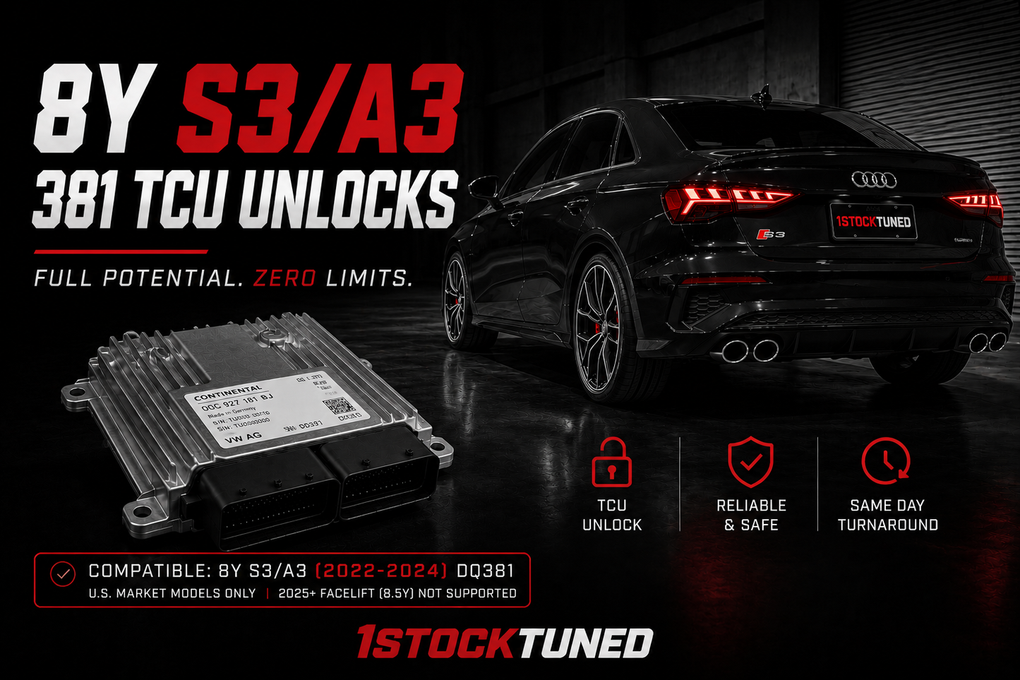 8Y A3/S3 TCU OBD UNLOCKS