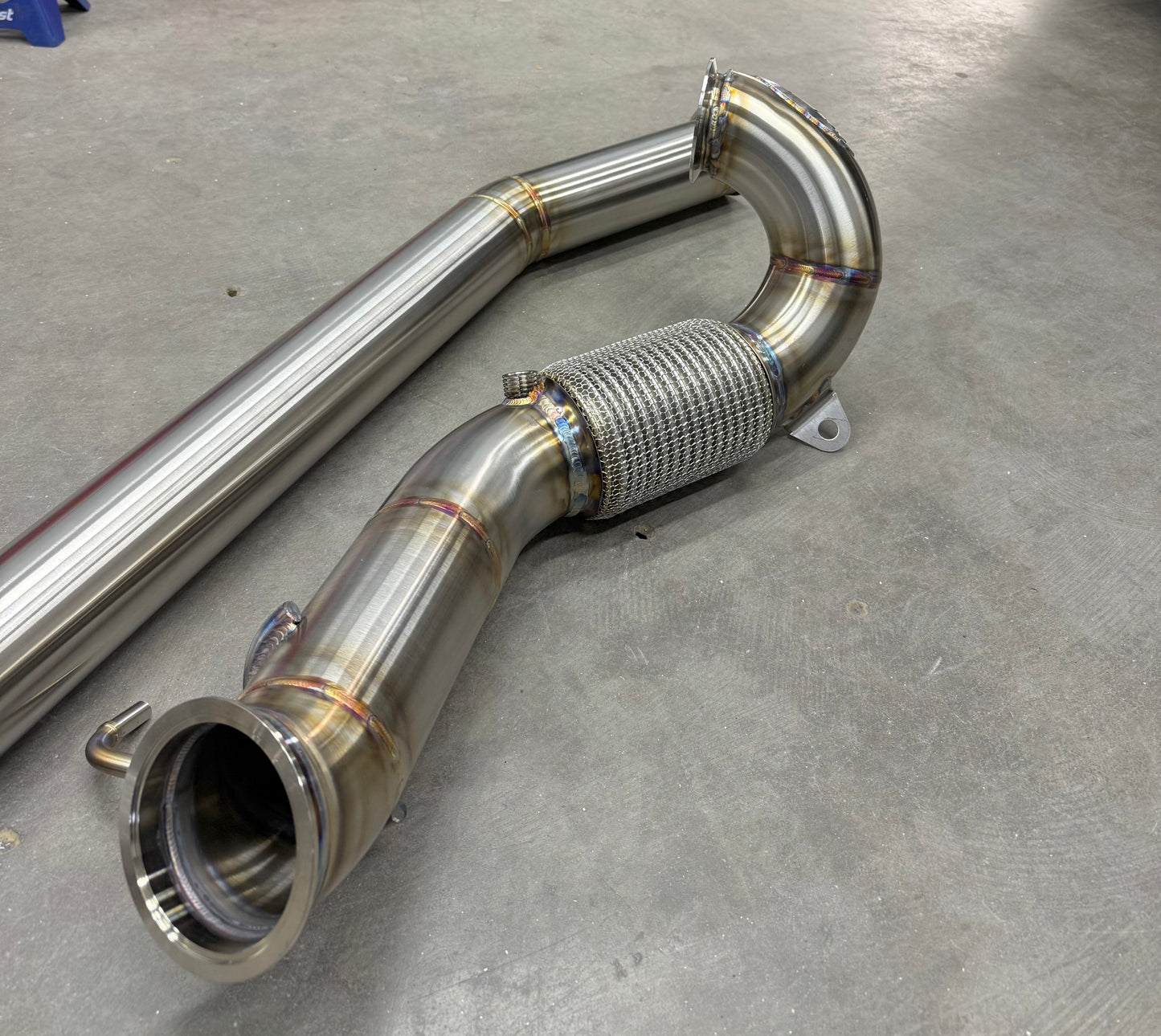 CCdesign Full 3.5" Downpipe MK7/7.5 VW Golf R & 8V/8S Audi A3/S3 AWD