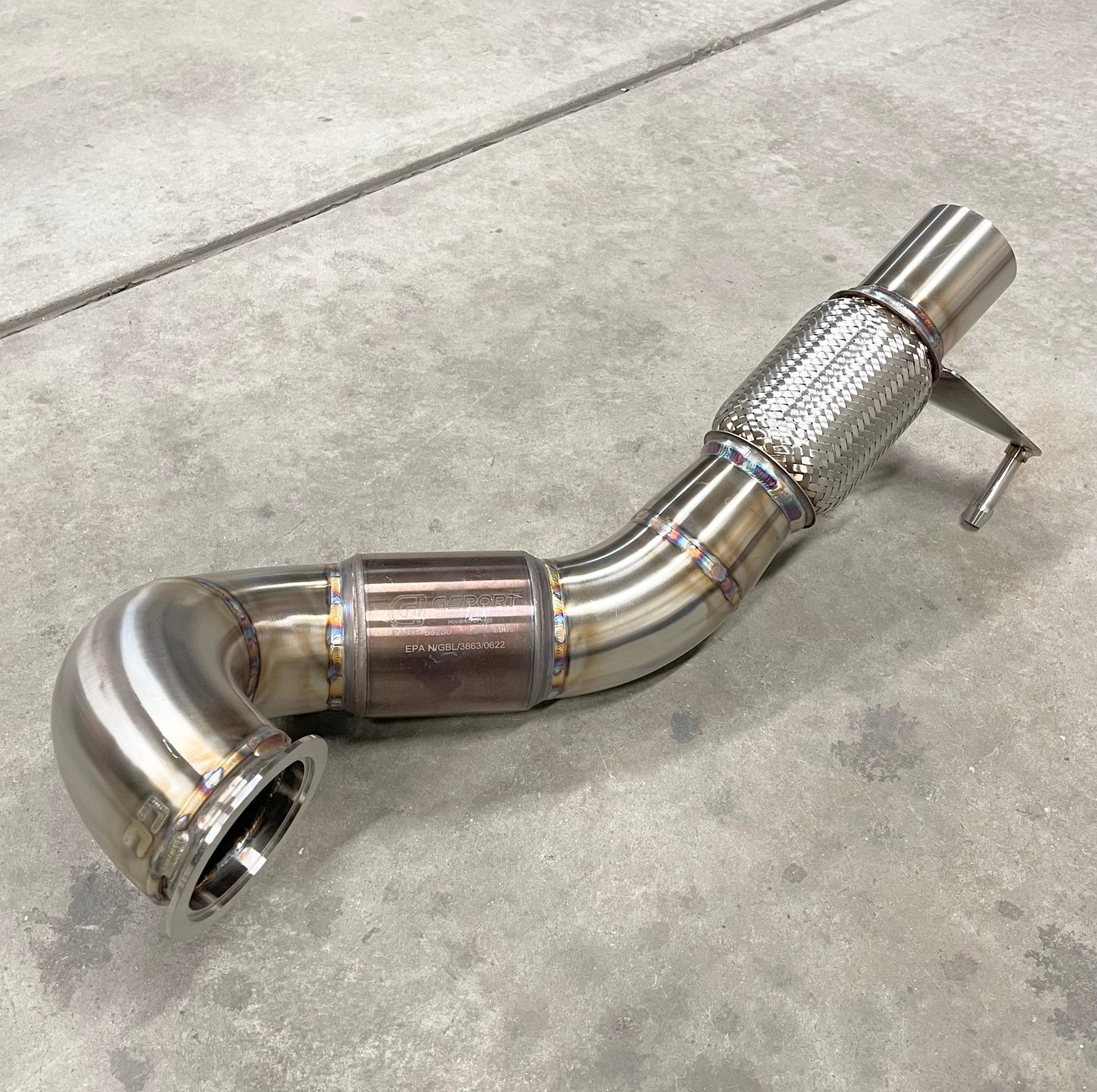CCdesign 3.5" Downpipe MK7/7.5 VW Golf R & 8V/8S Audi A3/S3 AWD